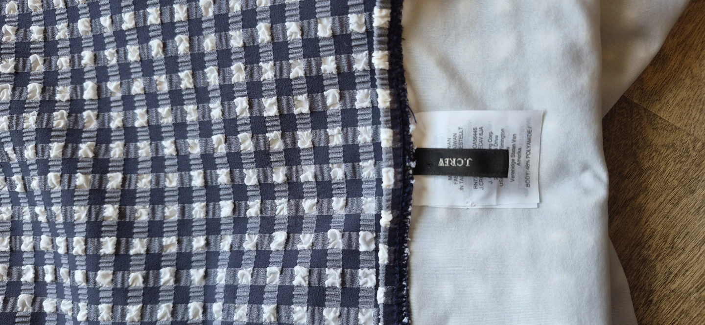 J.Crew Gingham Ruffle One-Piece Swimsuit Size 10 - photo 5