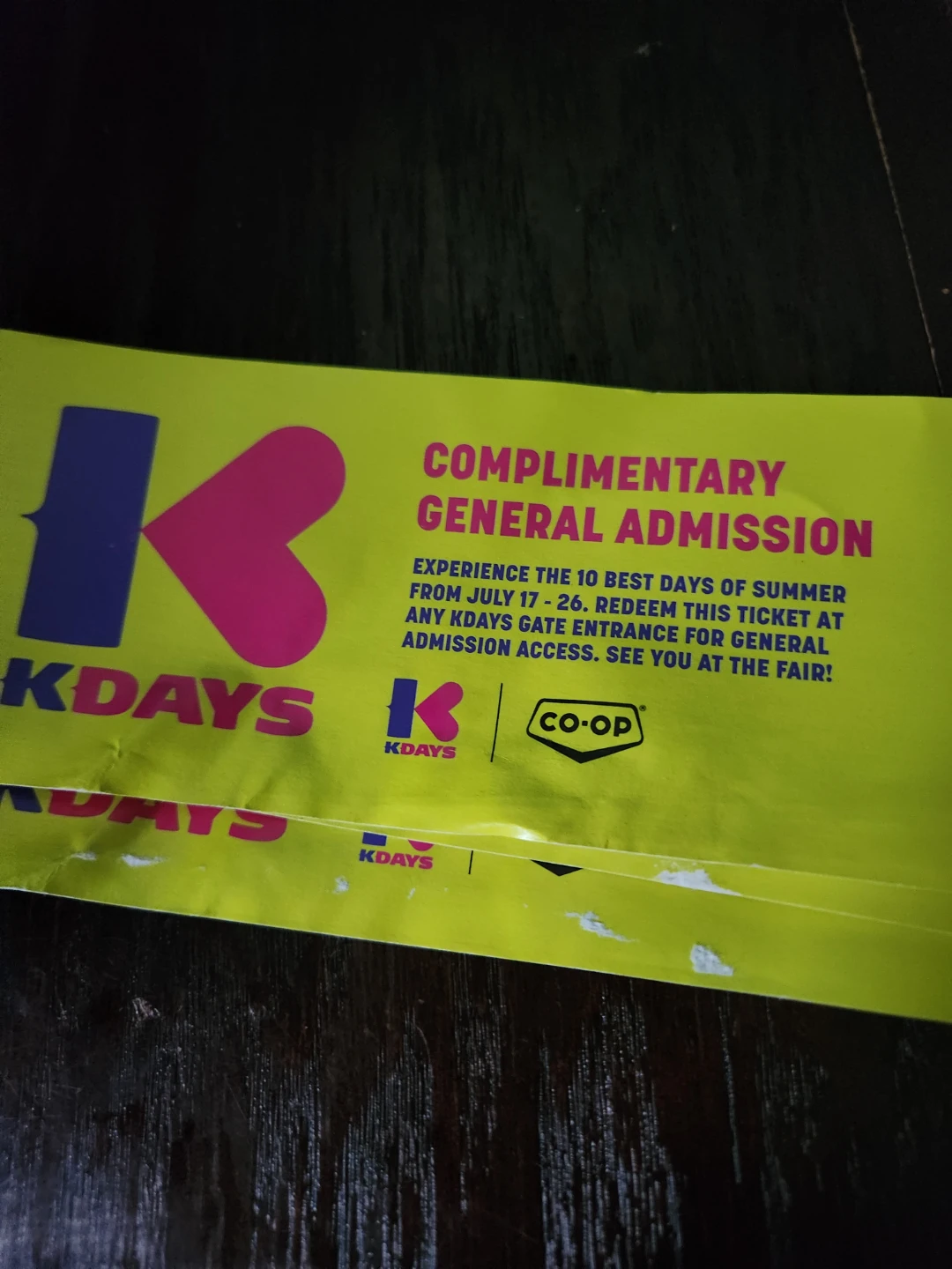 Kdays Complimentary General Admission Ticket