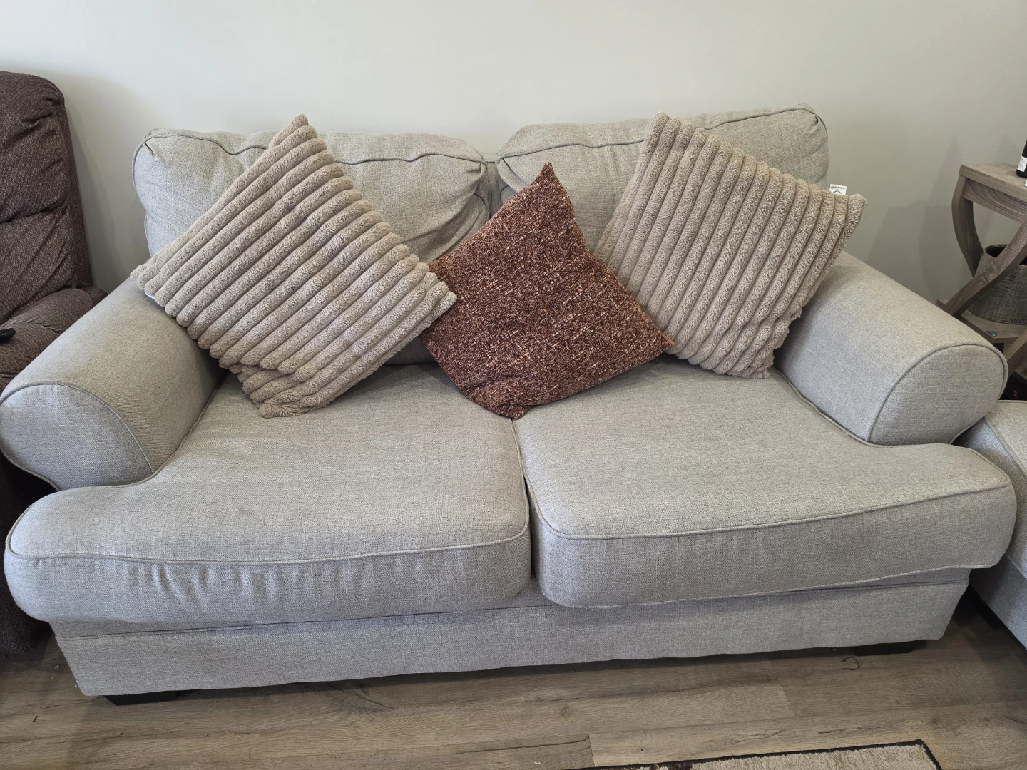 Light Grey Loveseat Ashley Sofa - photo 3