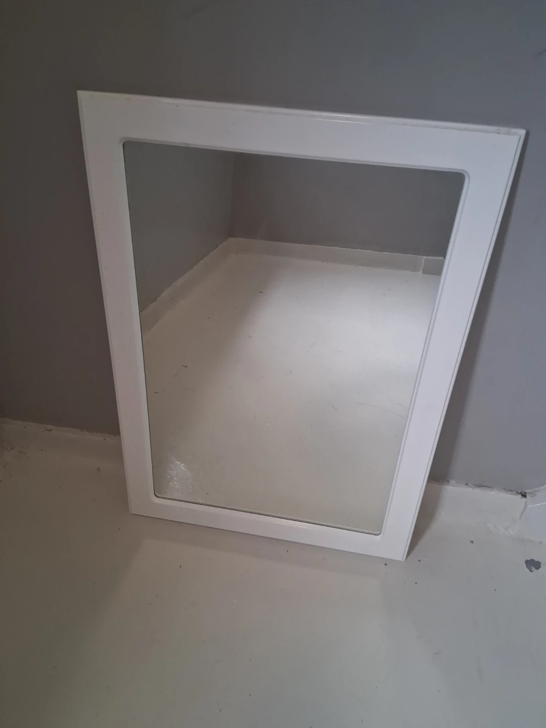 White Framed Mirror