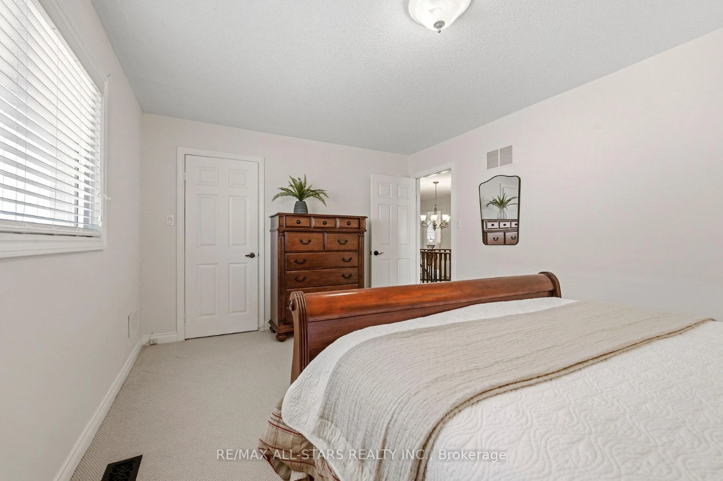 Wooden Sleigh Bed Frame with Matching Nightstands and Dresser - photo 5