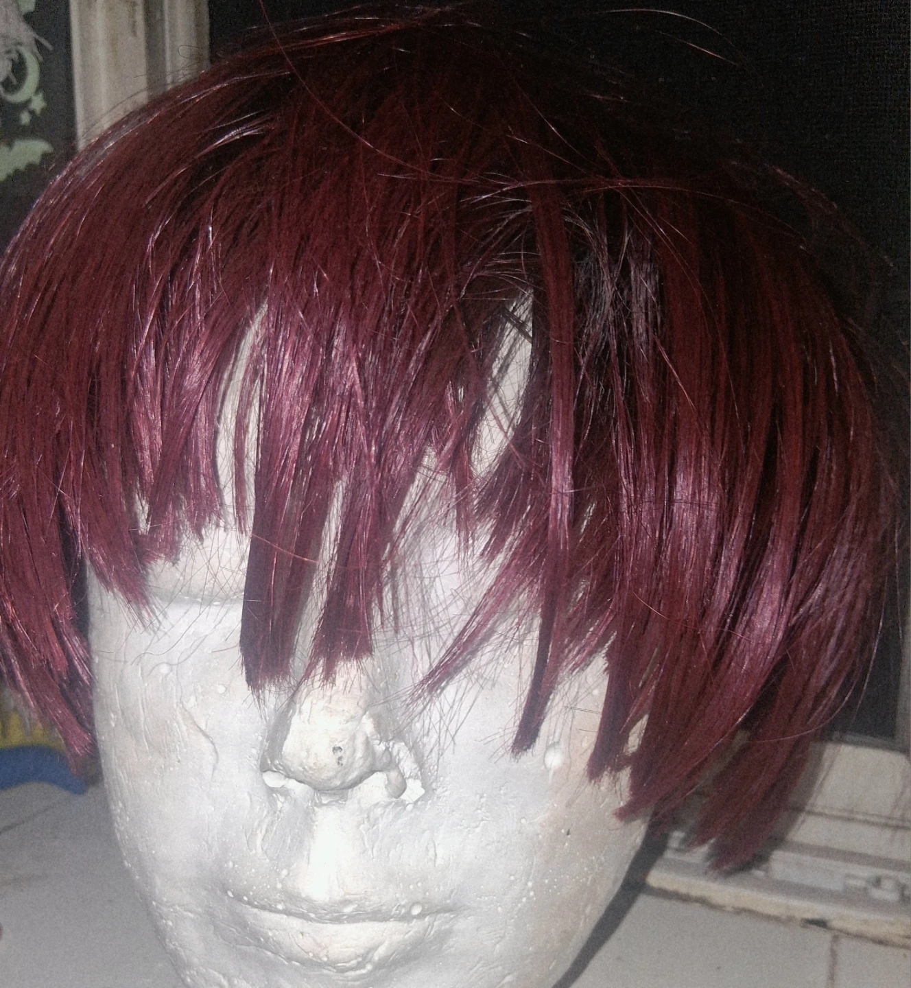 ShortSpikyBurgundyWig(ReddishBlack)