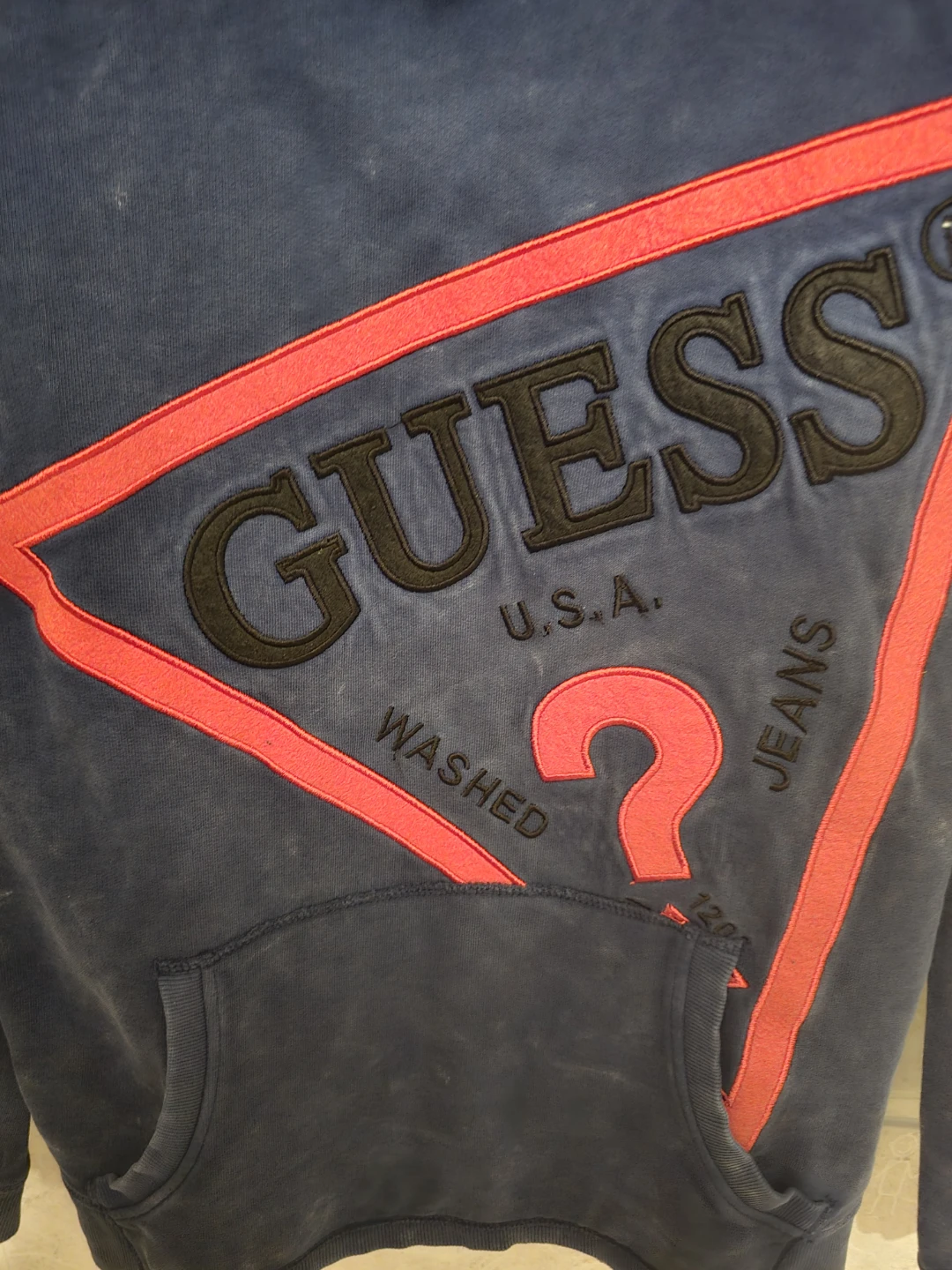 Vintage distressed  GUESS Hoodie  Size 14- fits Small - photo 2