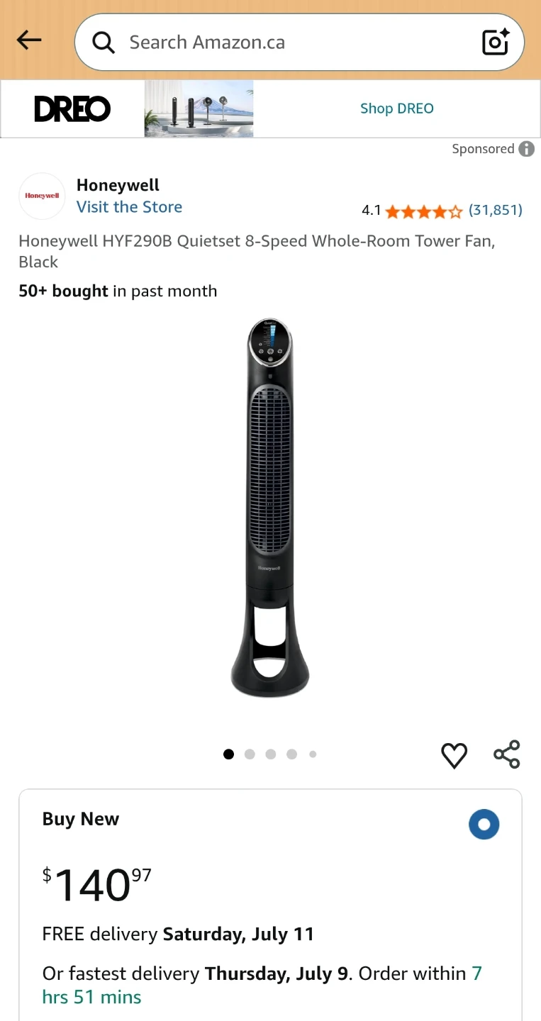 Honeywell QuietSet Tower Fan - photo 5