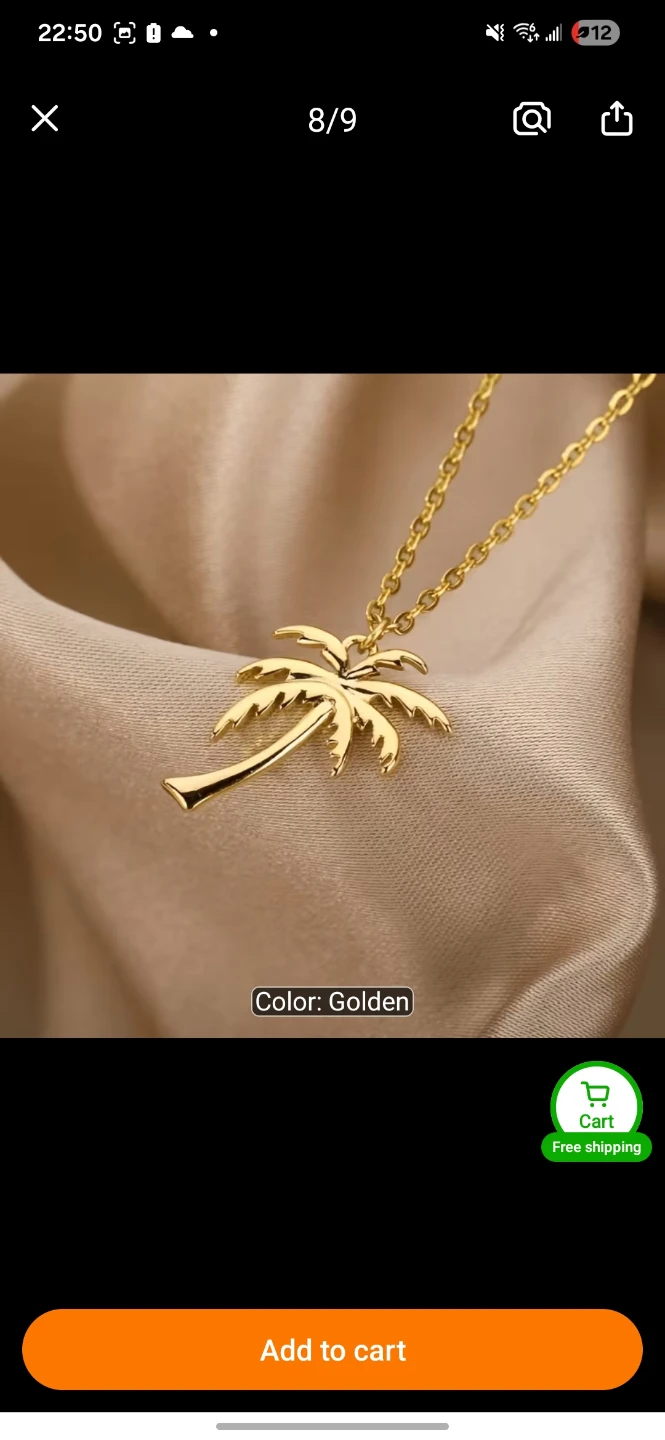 Palm Tree Necklace - Gold or Silver - photo 2