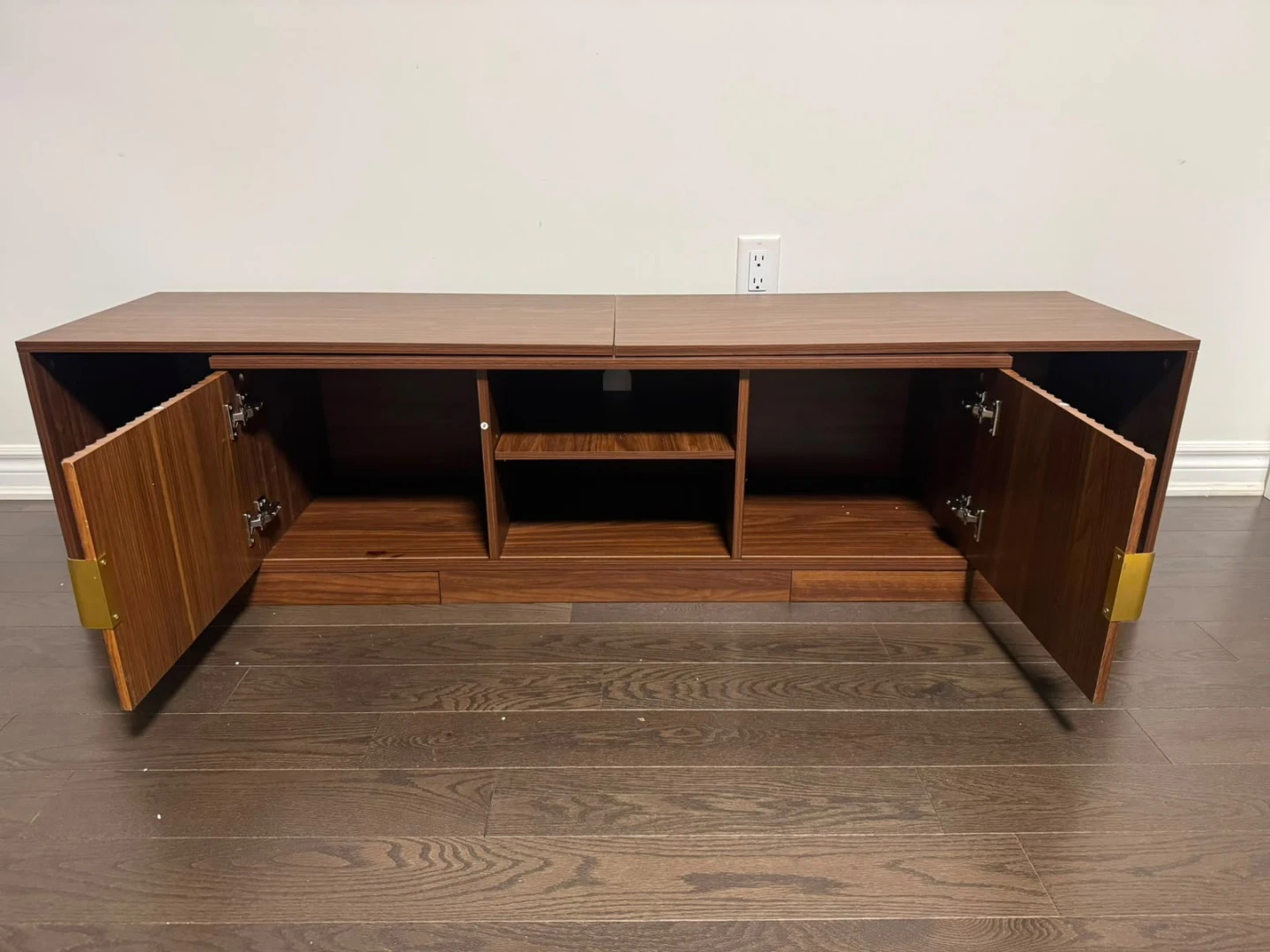 Brown Extendable Media Console TV Stand - photo 2