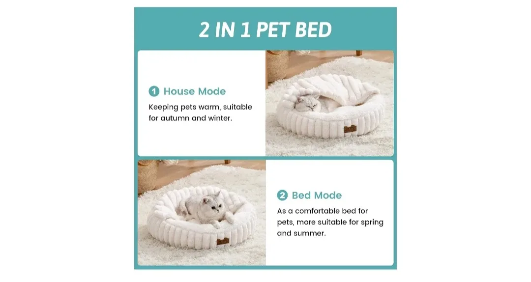 2-in-1 Pet Bed for Dogs and Cats - photo 3