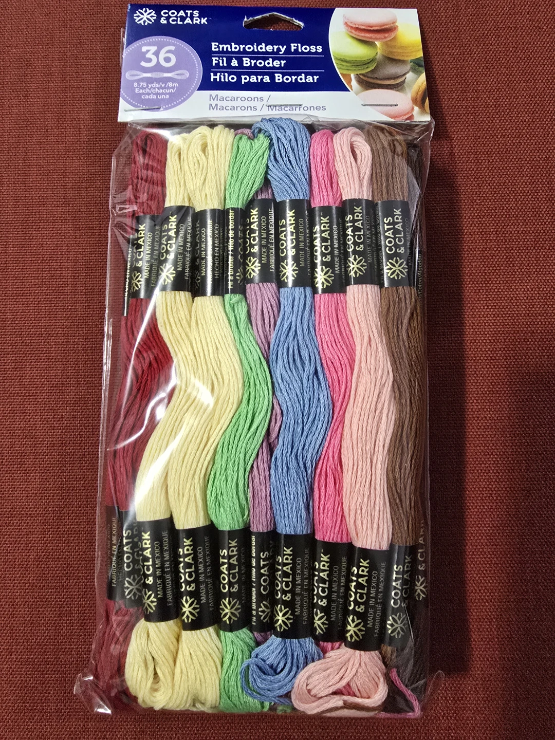 Coats & Clark Embroidery Floss Macaroon Colours (36 Ct)