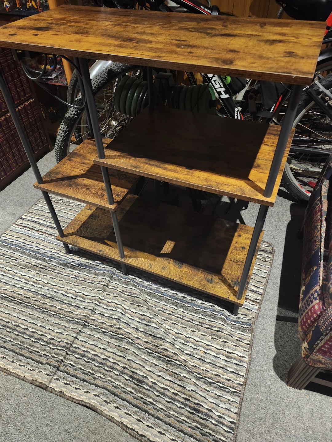 Rustic Wood Shelf Unit (Excellent cond like new) - photo 2