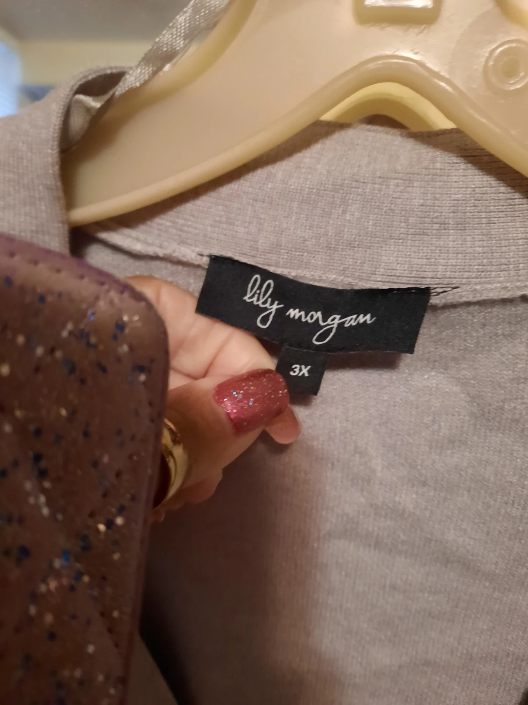 NWT LILY MORGAN Grey button front Cardigan plus size 3X - photo 2