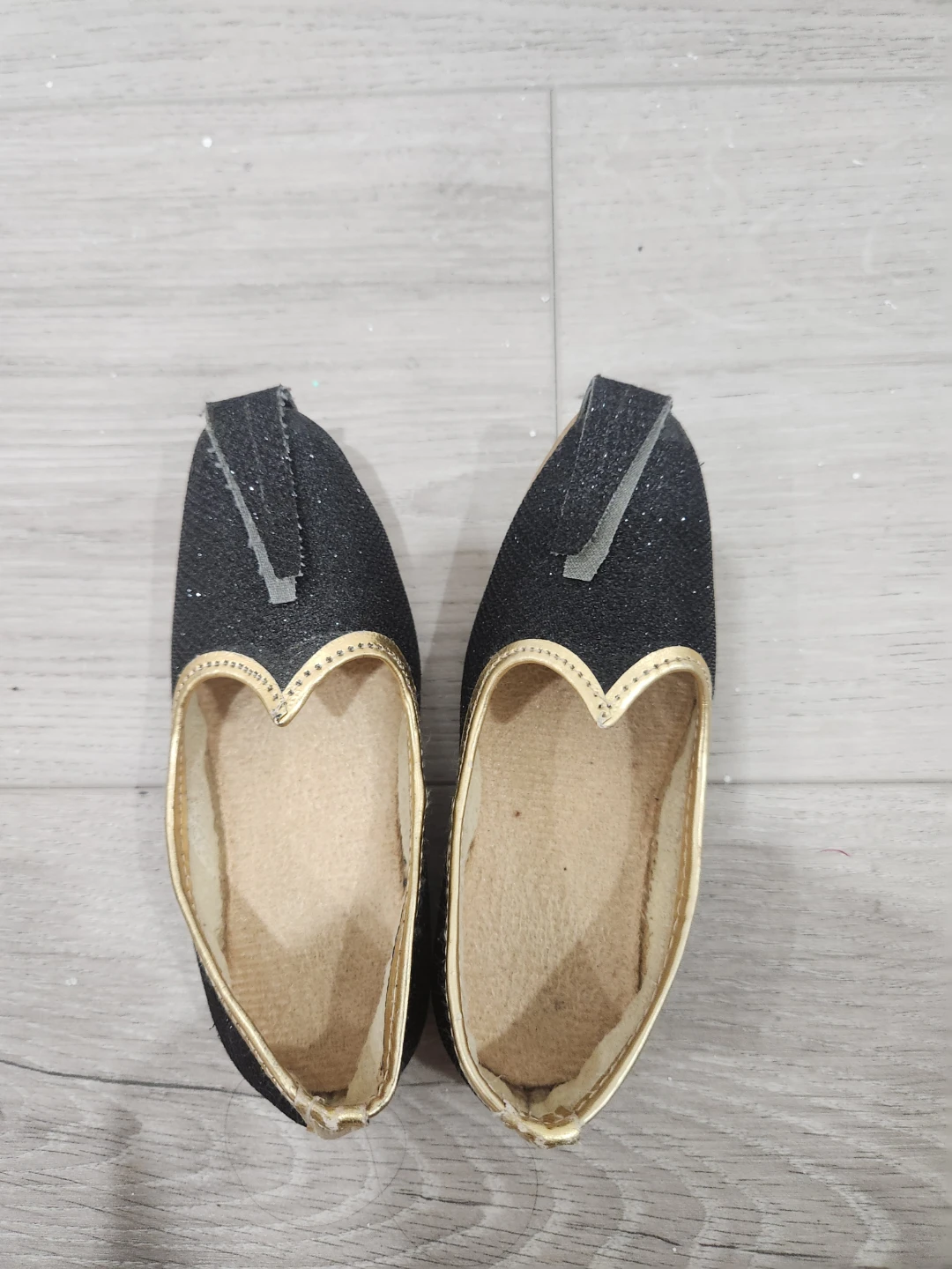 Black Glitter Jutti Shoes for 1 yr old