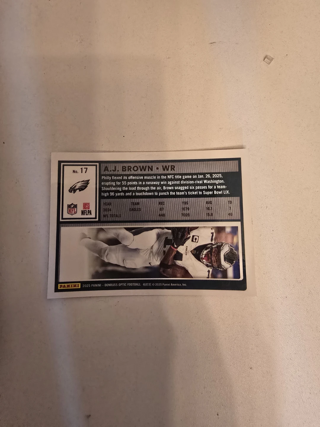 2023 Panini Donruss Optic AJ Brown WR Trading Card - photo 2