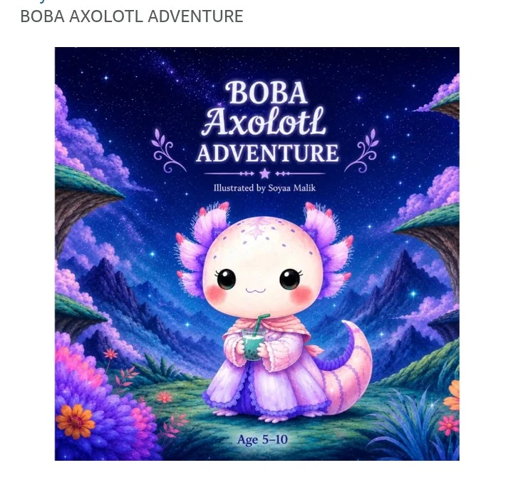 Boba Axolotl Adventure Book