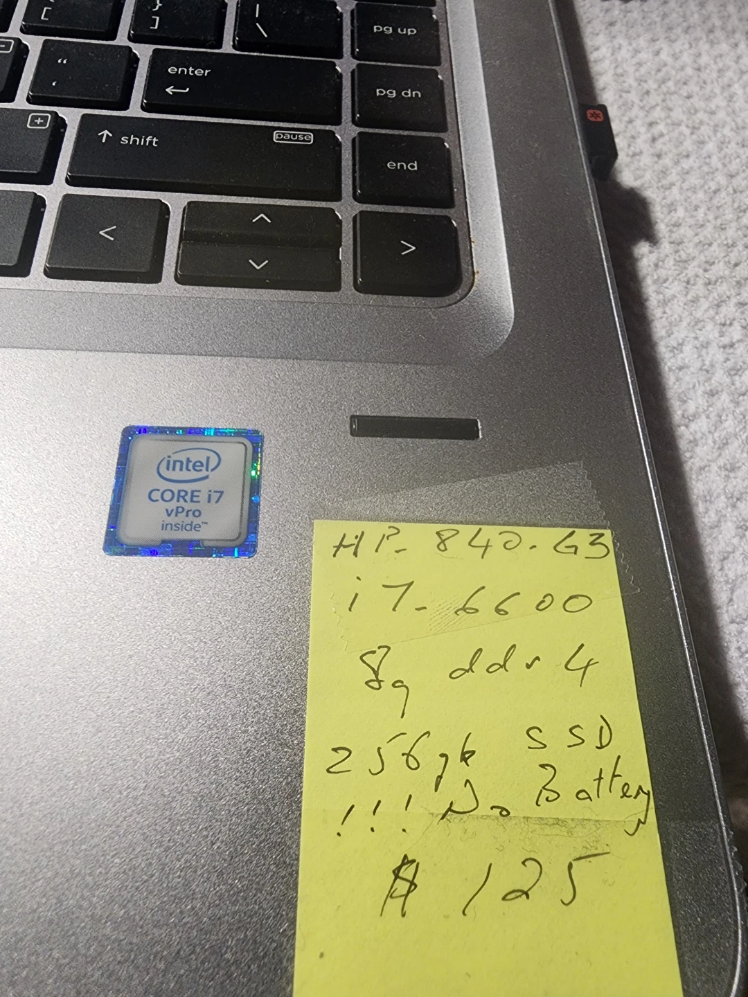 HP EliteBook 840 G3 Laptop - i7-6600U, 8GB RAM, 256GB SSD - photo 2