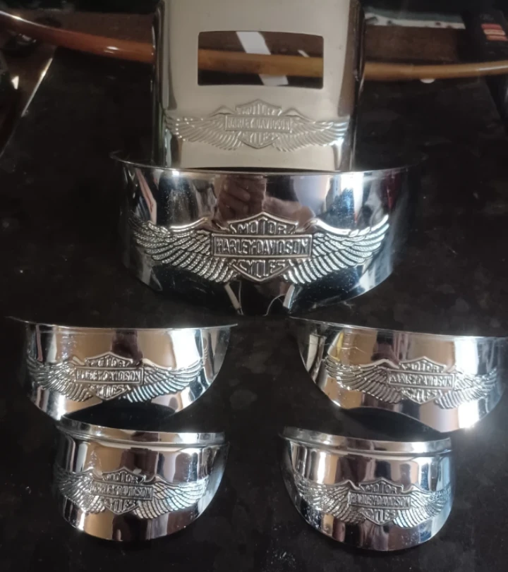 Harley-Davidson Chrome Emblem Covers - Set of 6 - photo 2