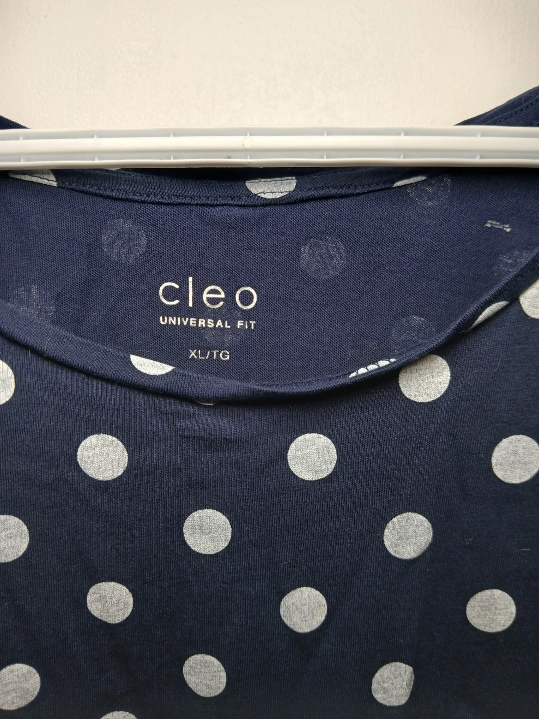 Women XL Cleo Navy Blue Polka Dot Top - photo 2