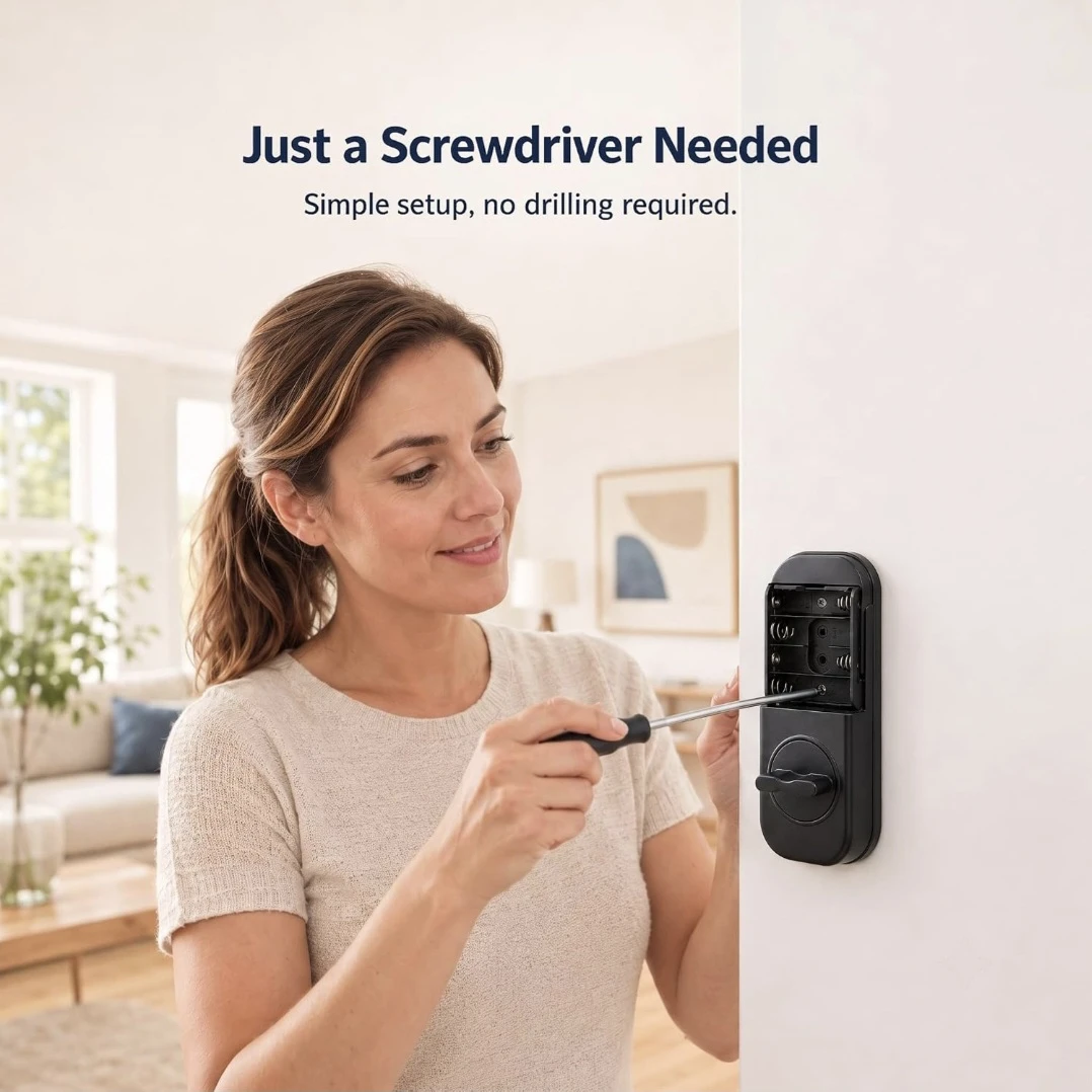 Smart Lock with Fingerprint, Keypad, and Key Fobs - photo 4