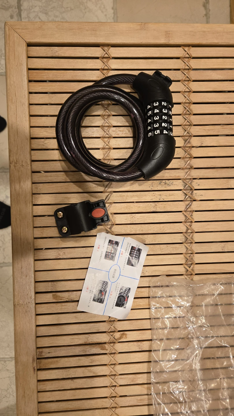 Black Combination Cable Lock