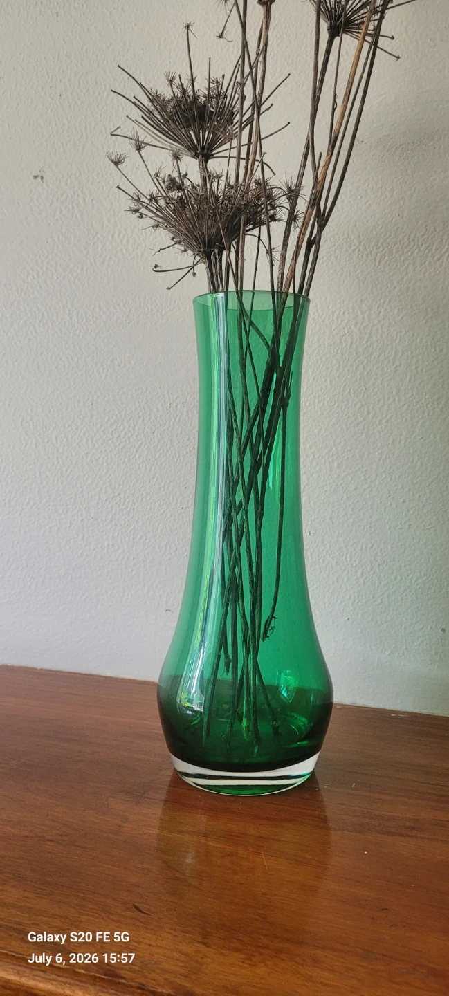 Green Glass Vase