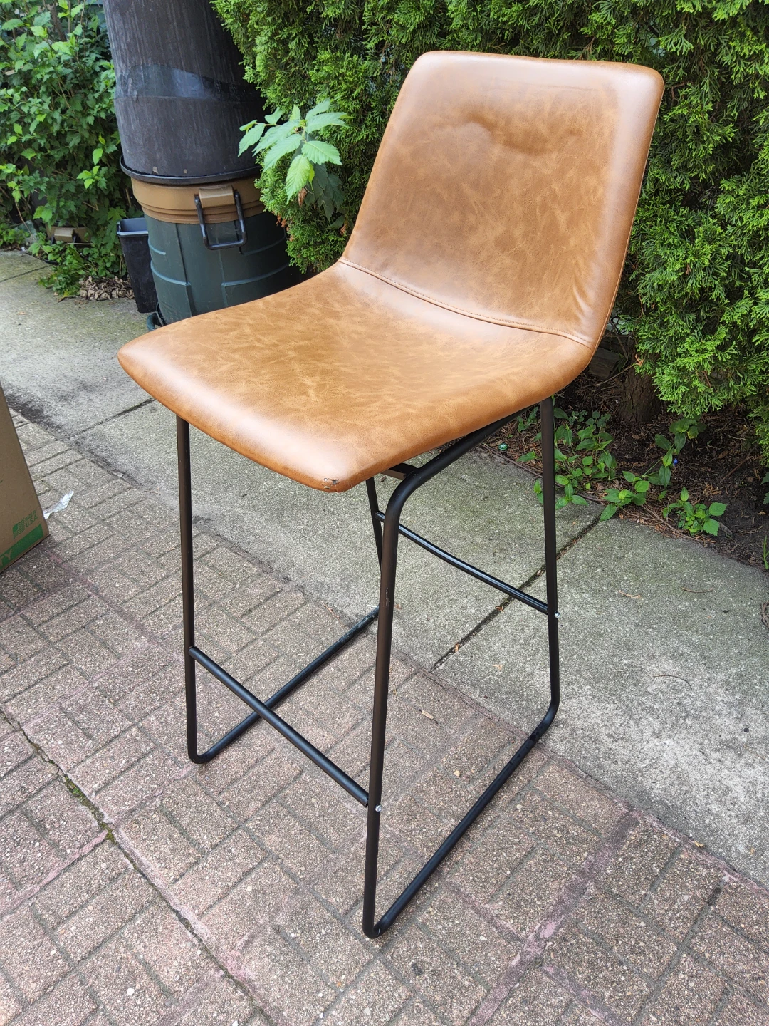 Emma Oliver Set 4 Kitchen Bar 30" Brown LeatherSoft Barstool - photo 5