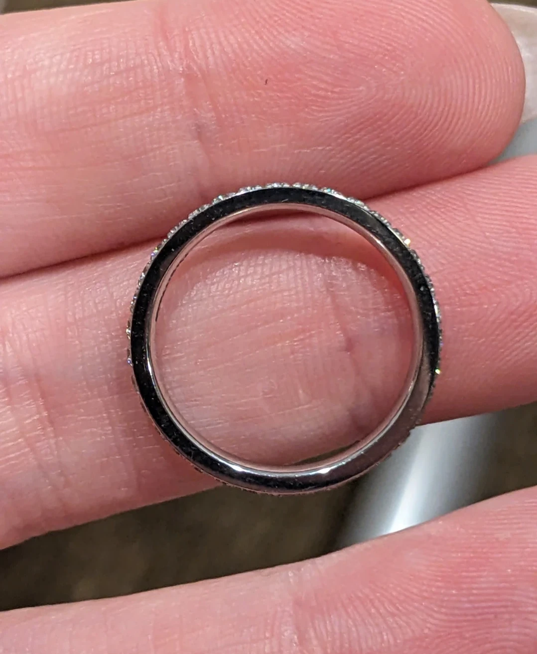 Size 5.5 Titanium Eternity Ring - photo 2