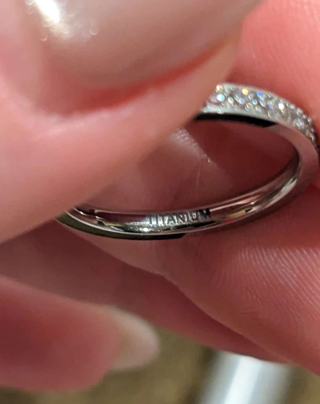 Size 5.5 Titanium Eternity Ring - photo 3