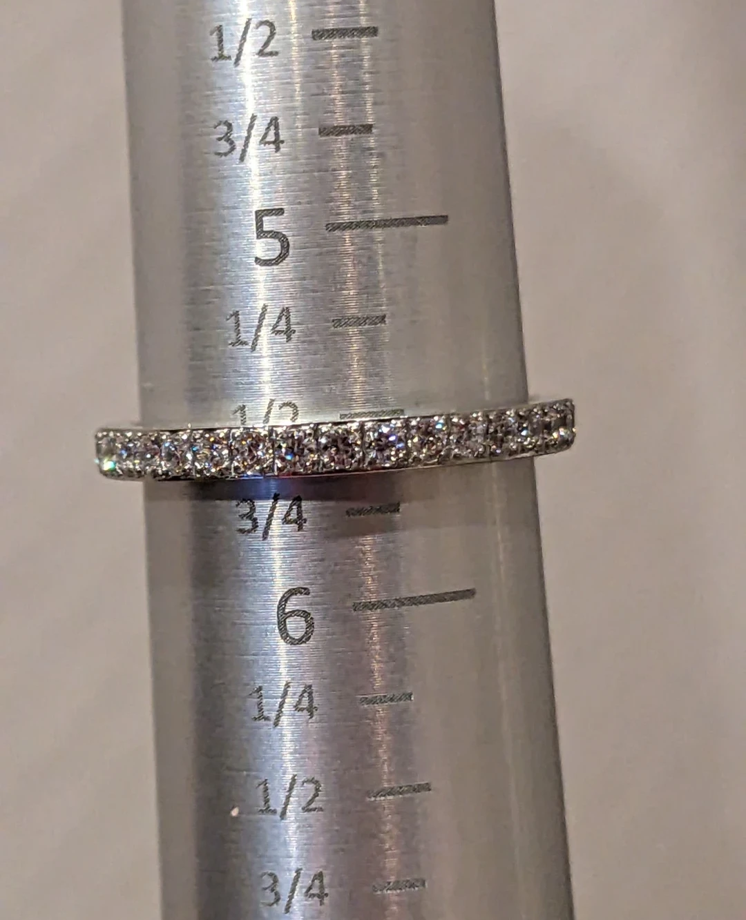 Size 5.5 Titanium Eternity Ring - photo 4