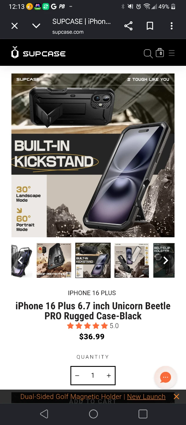 🧡NEW iPHONE 16 PLUS 6.7" SUPCASE UNICORN BEETLE CASE - photo 3