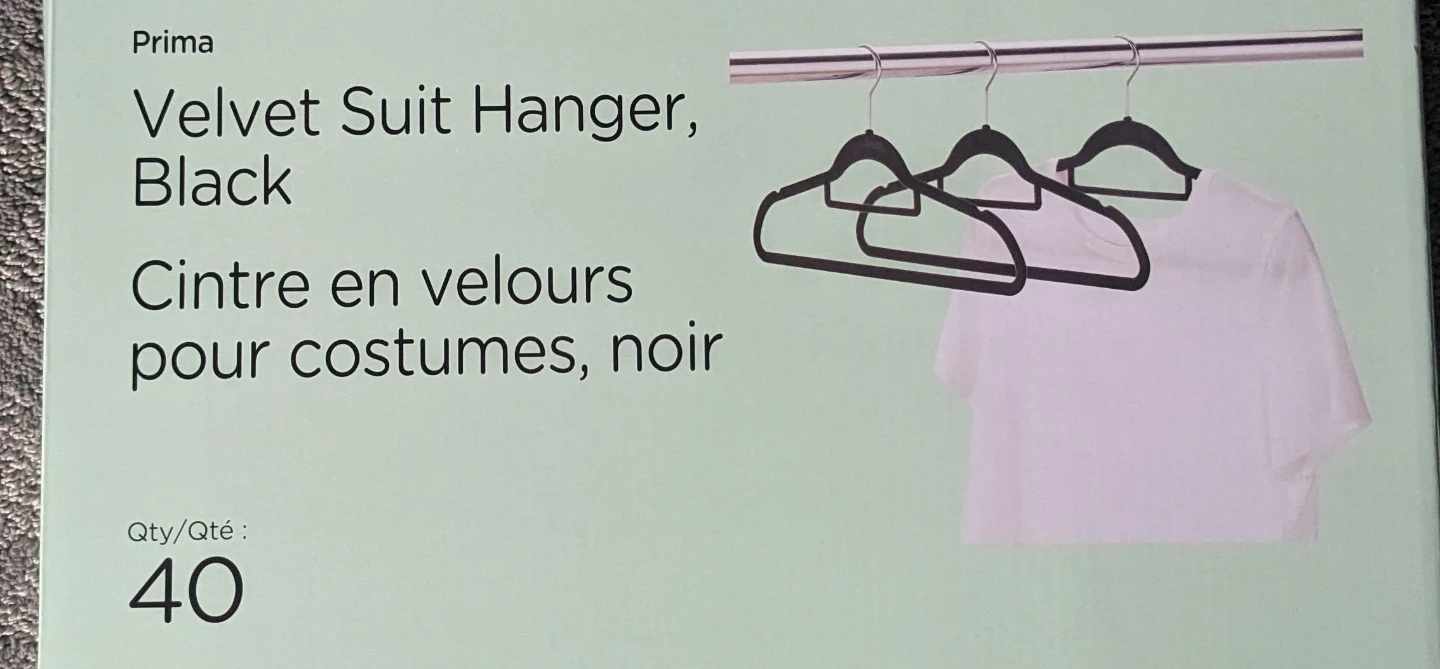Space-Saving Velvet Suit Swivel Hanger with Pant Bar (40-pk)