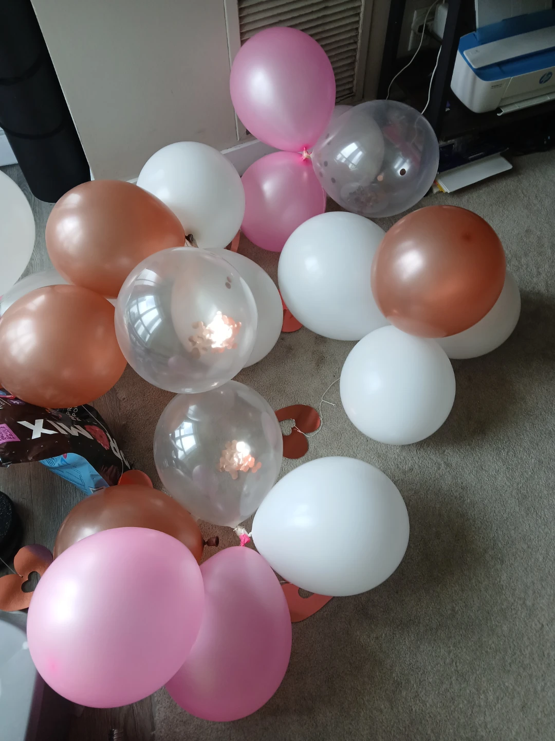 Balloons - white, pink, brownish(?) - photo 2