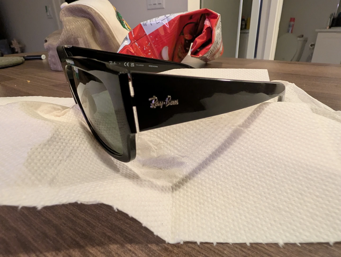 Ray-Ban CARLOS Sunglasses - Black Polarized
