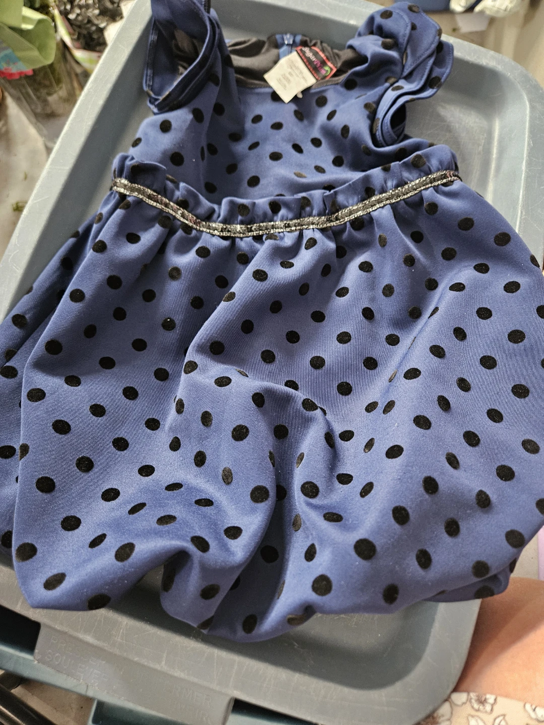 Sugar Plum Blue Polka Dot Dress