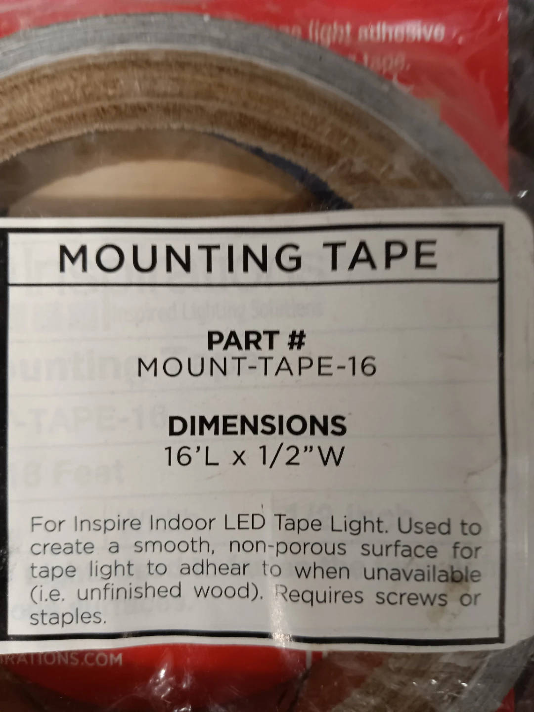 LEDI Mounting Tape 16'L x 1/2"W - photo 2