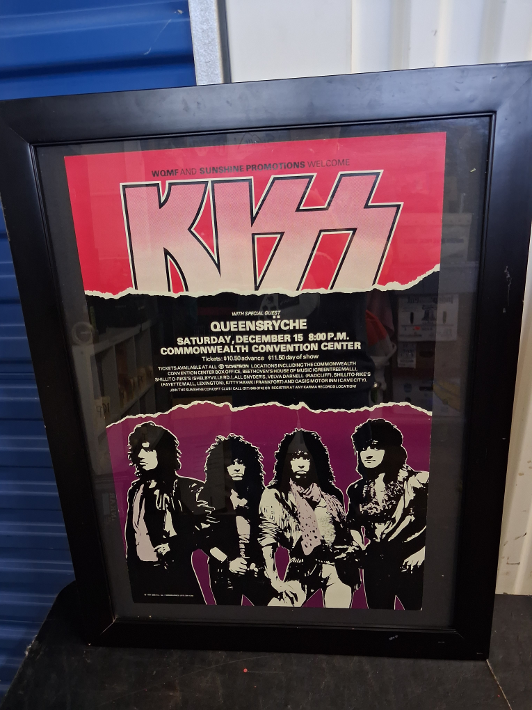 1984 original Kiss & Queensryche Animalize Tour Concert Poster - photo 2