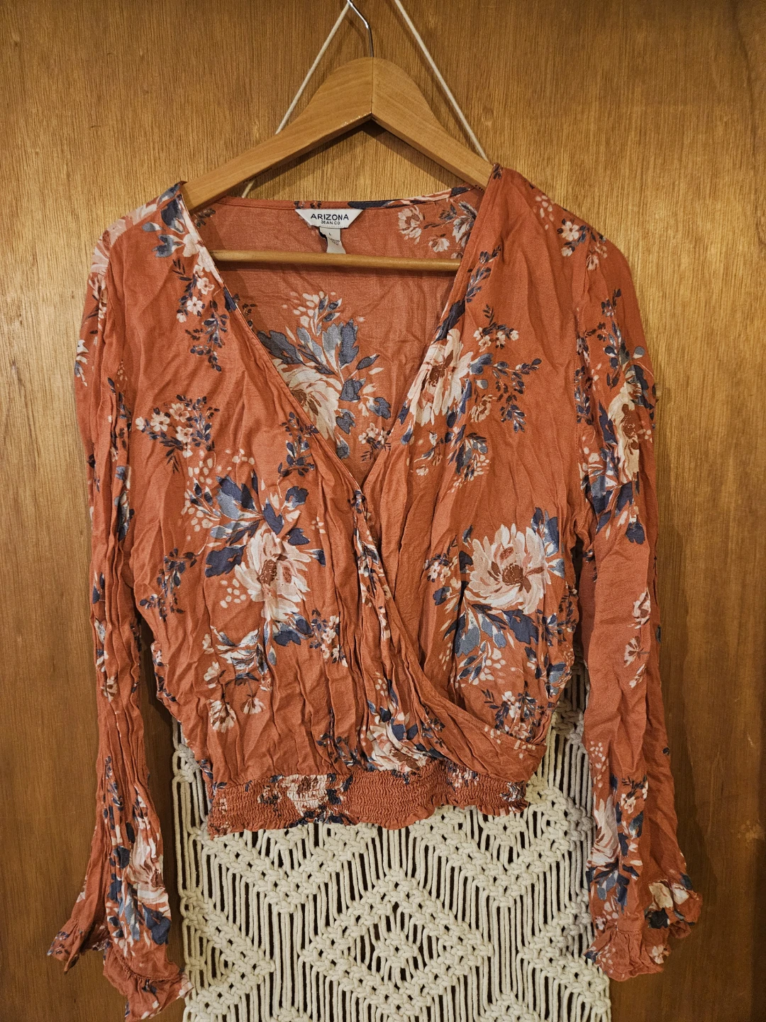 Arizona Jean Co. Women's Floral Print Wrap Top