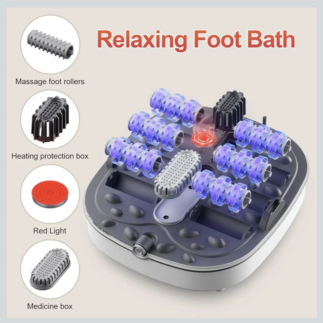 Gehona Collapsible Foot Bath Massager with Heat and Timer - photo 3