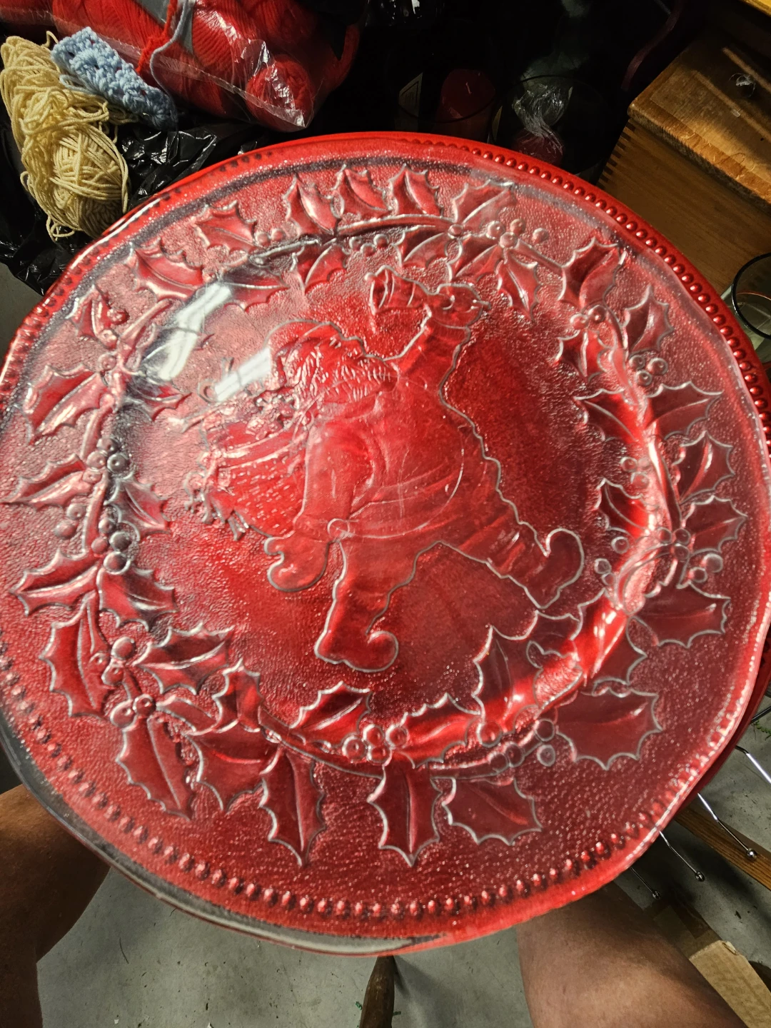 Charger Plates Set - Red and Buffalo Check