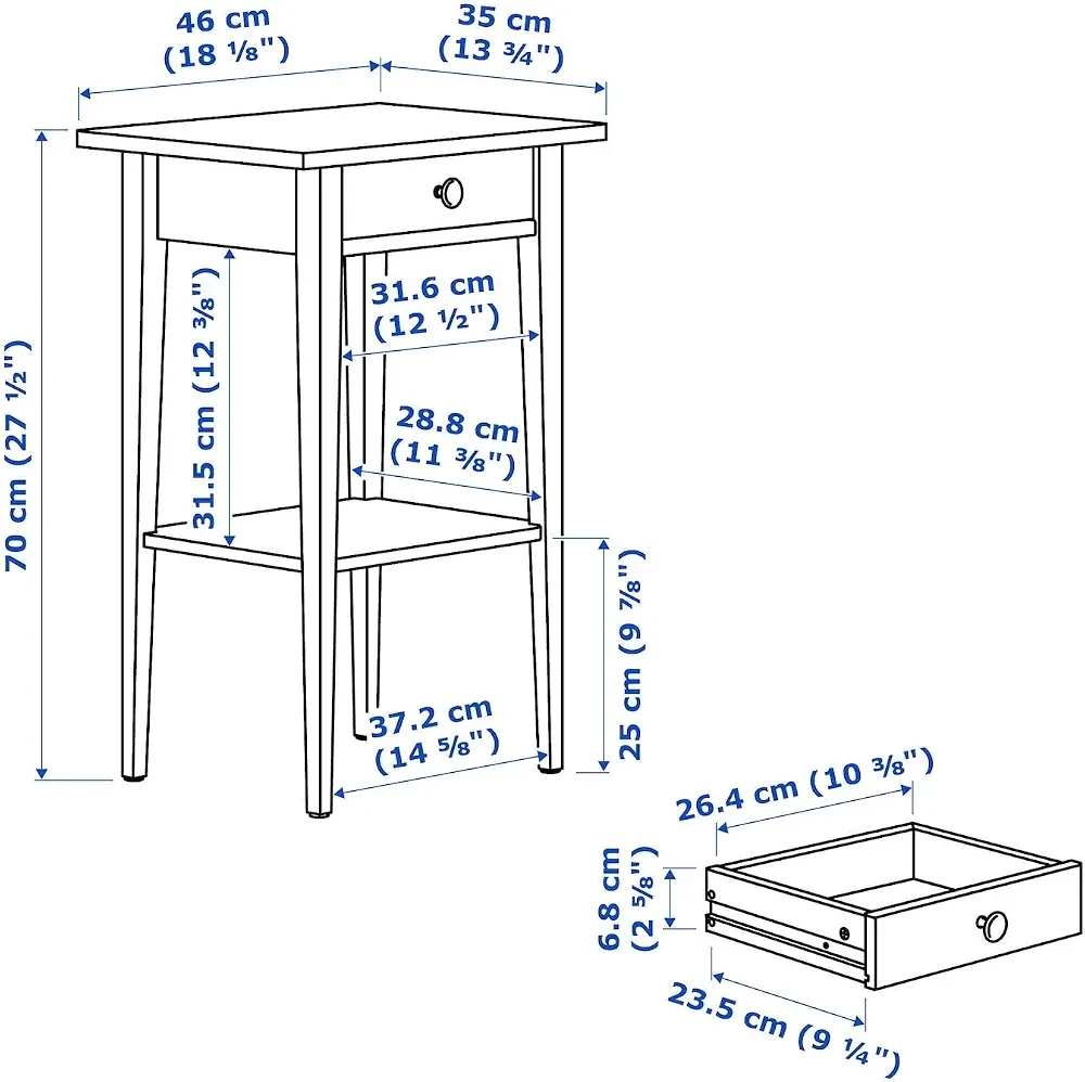 IKEA HEMNES Nightstand Grey - photo 2