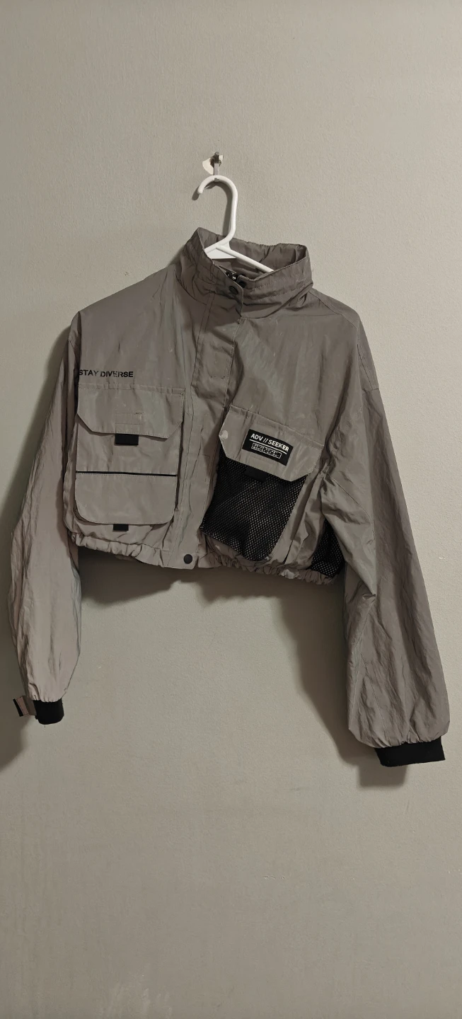 reflective Cropped Jacket