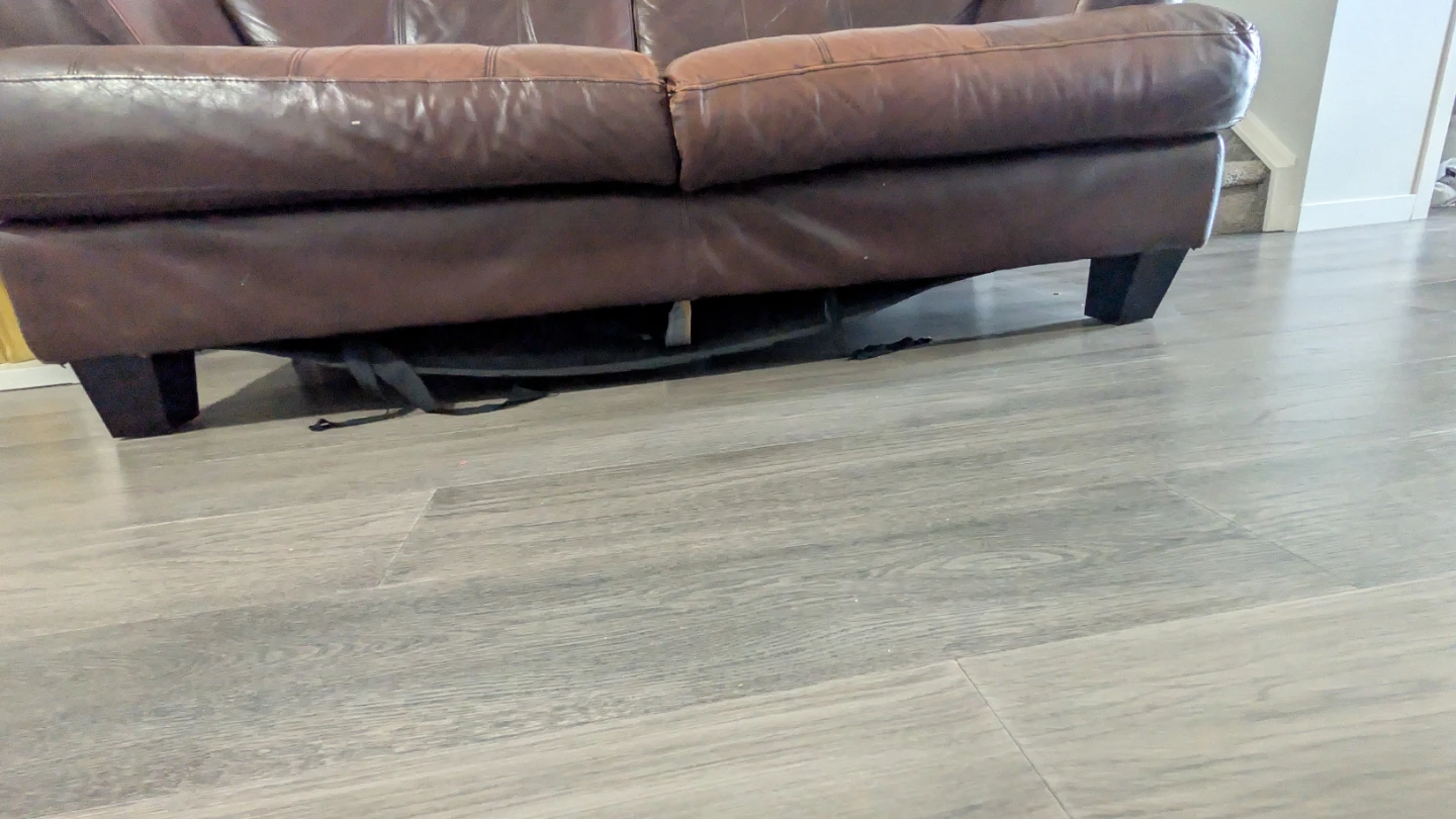 Brown Leather Sofa with 4 chairs - photo 2