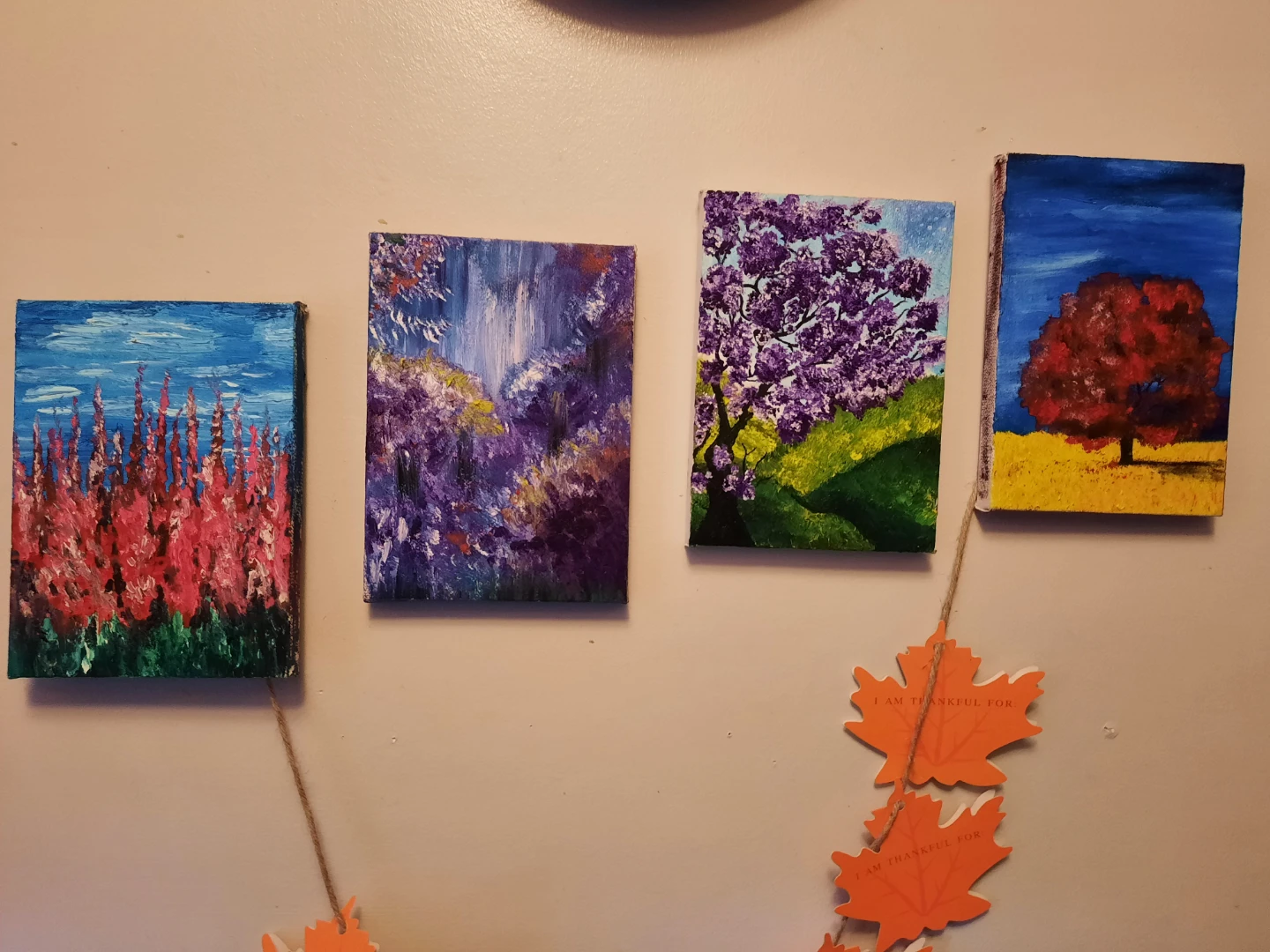 Set of 4 oil Paintings - Nature Scenes