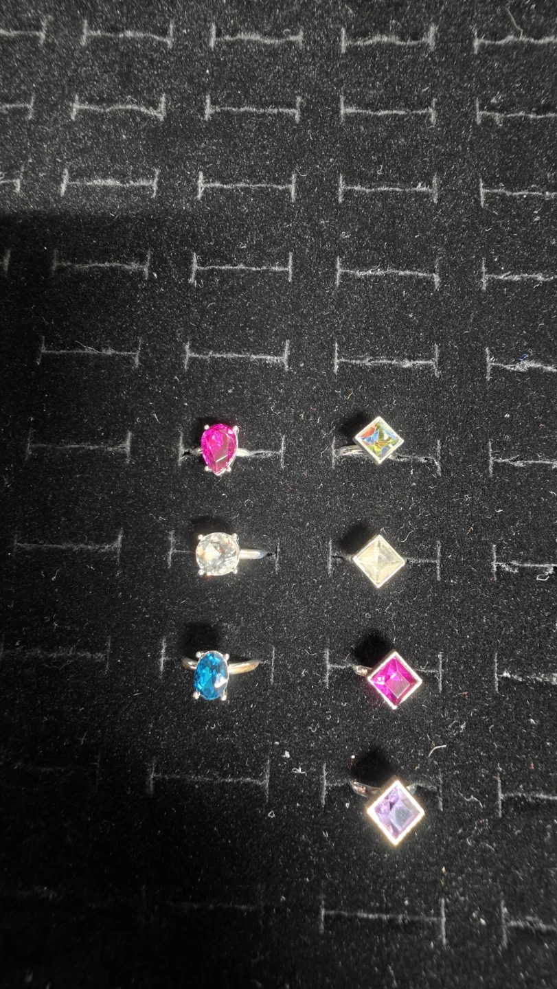 Set of 7 Assorted Gemstone Rings for kids (644) - photo 2