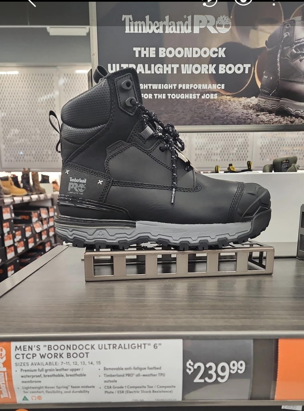 Timberland Pro Boondock Ultralight 6" CTCP Work Boot