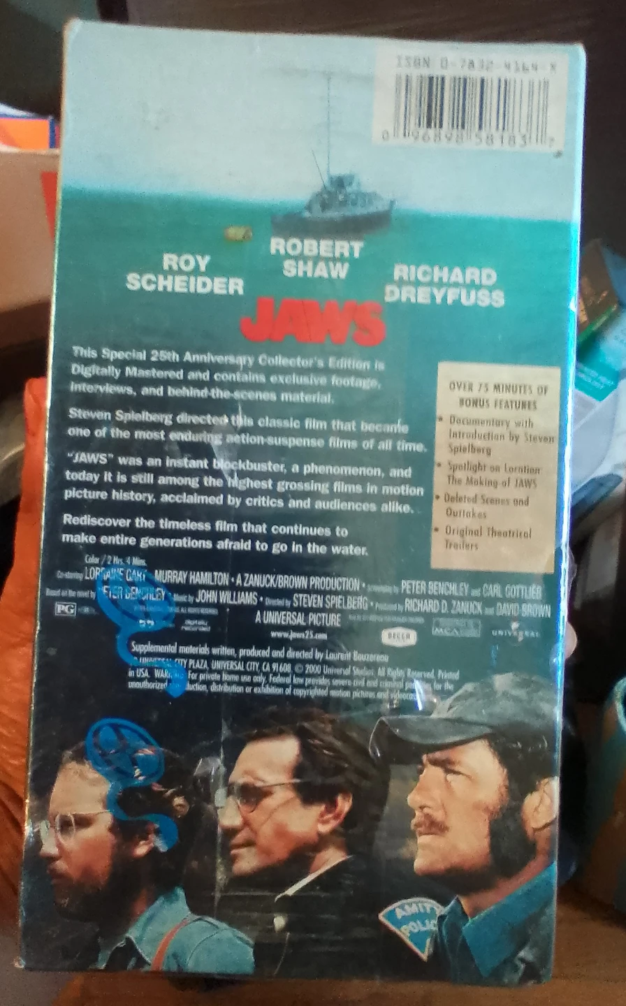 Jaws Anniversary Collector's Edition VHS original packaging - photo 3