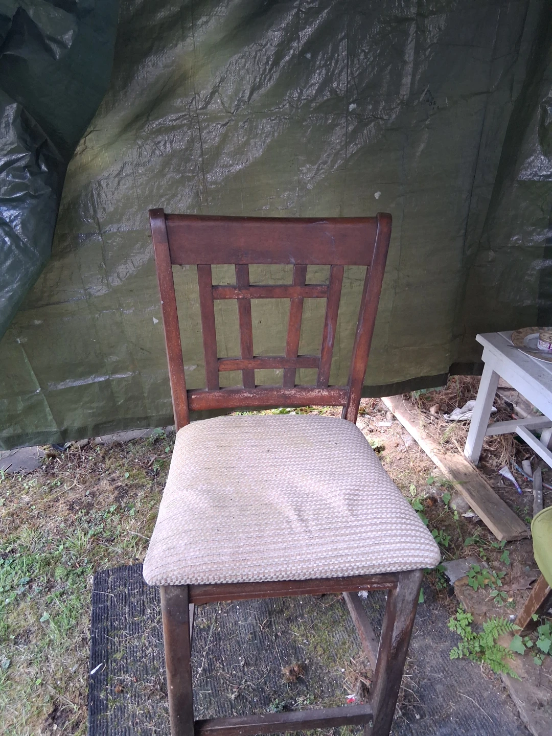Wooden Dining Chair.  Bar stool height