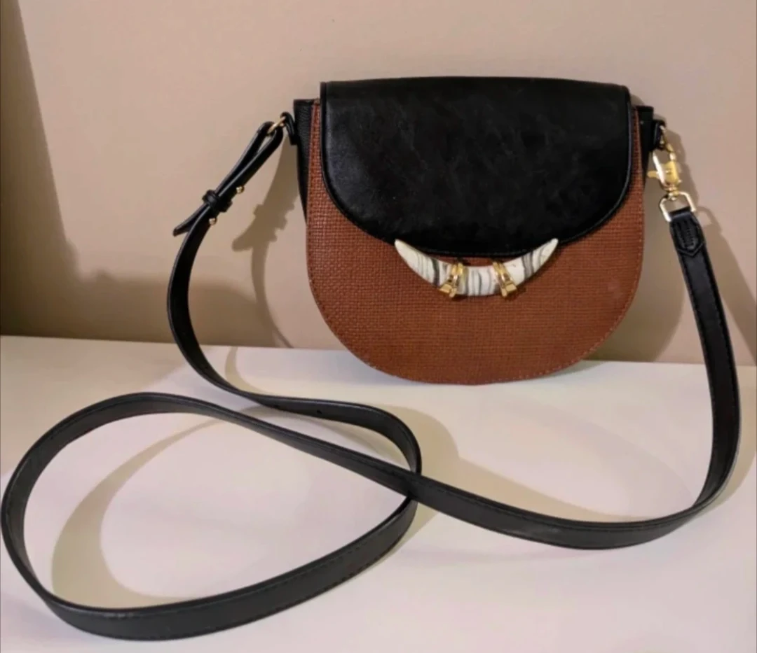 Brown and Black Crossbody Bag