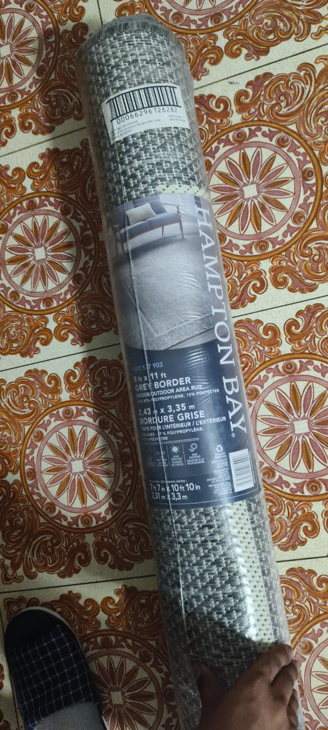 Hampton Bay Grey Border Area Rug 8 ft x 11 ft - photo 2
