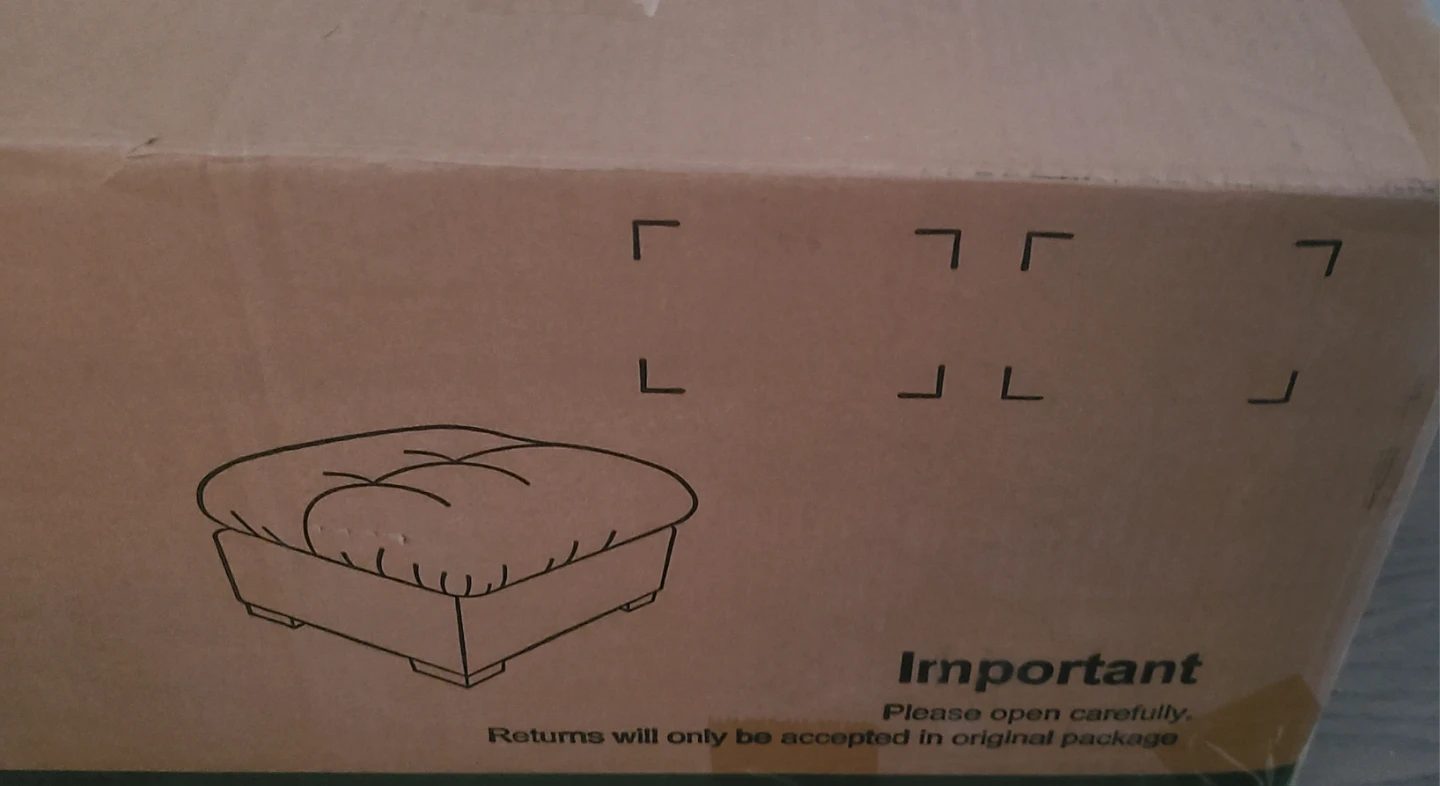 Tufted Ottoman Beige