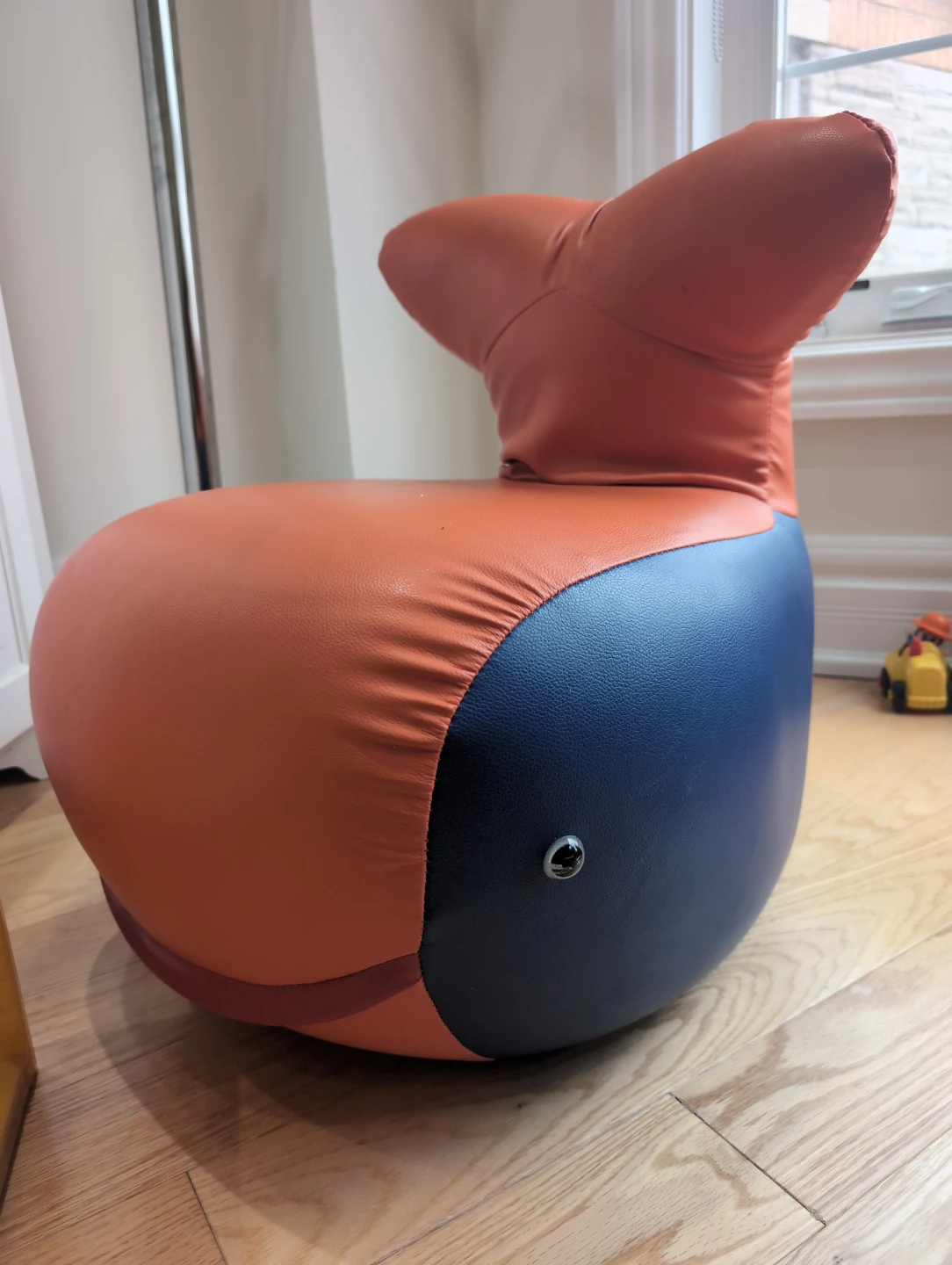 Orange and Navy Blue Whale Shaped Chair - photo 2