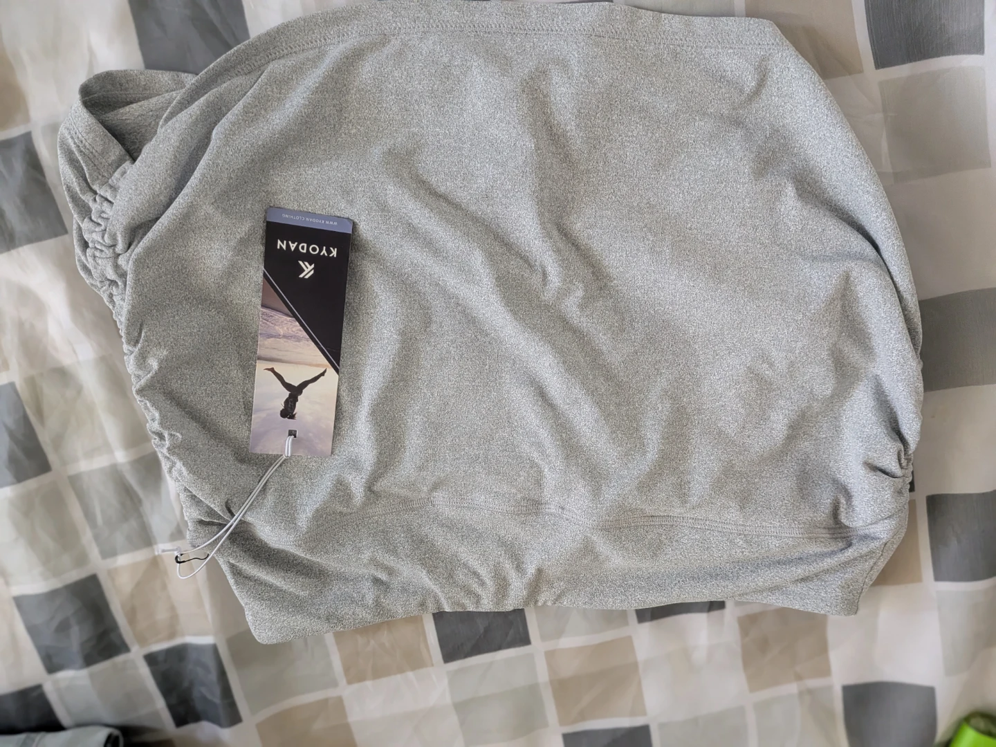 Kyodan Active Grey Ruched Athletic Top Size S